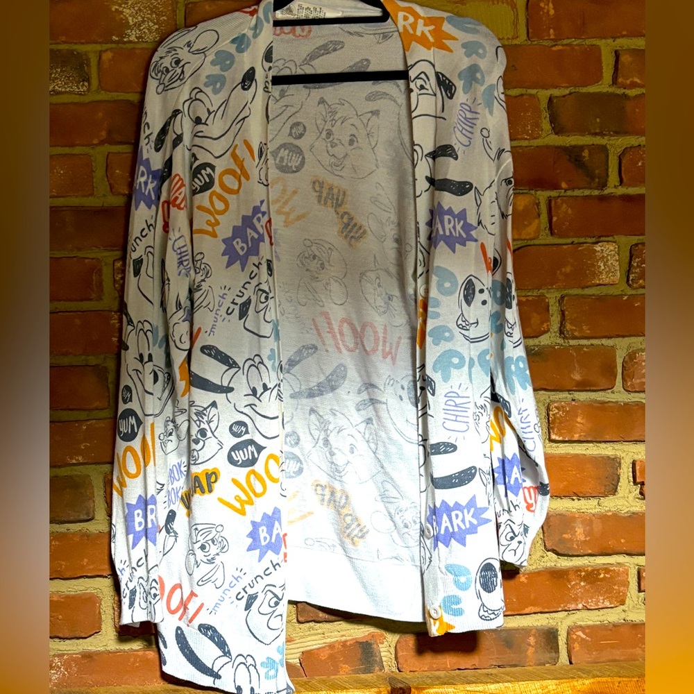 Disney Animals Cardigan, Size Large